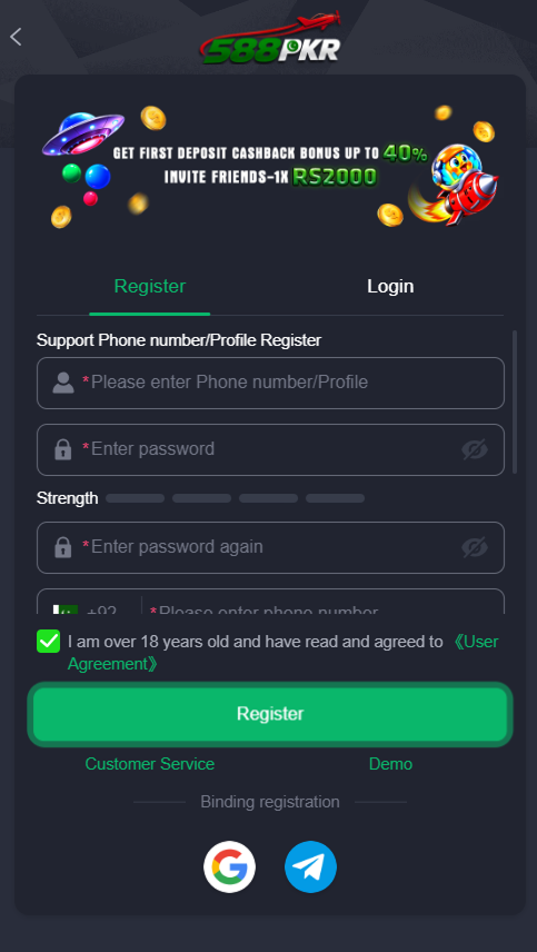 588 PKR Online Game APK 2026 registration