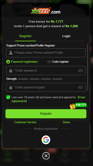 XD777 game withdrawal process on Android