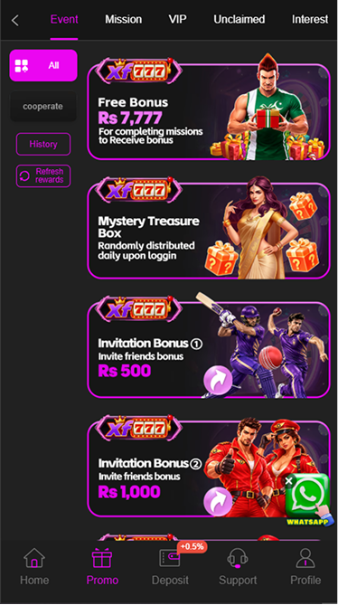 XF777 Game APK 2026 bonuses and rewards