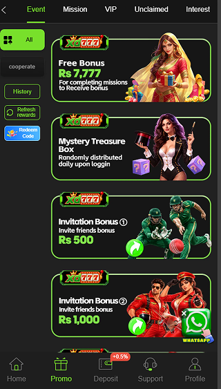 XD777 game bonuses and rewards on Android